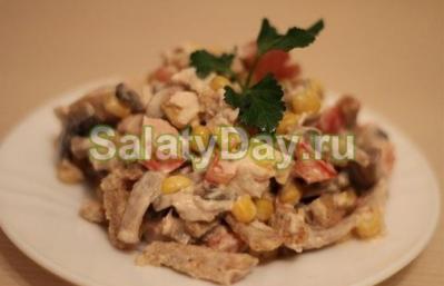 Салат с кукурузой консервированной: простые рецепты